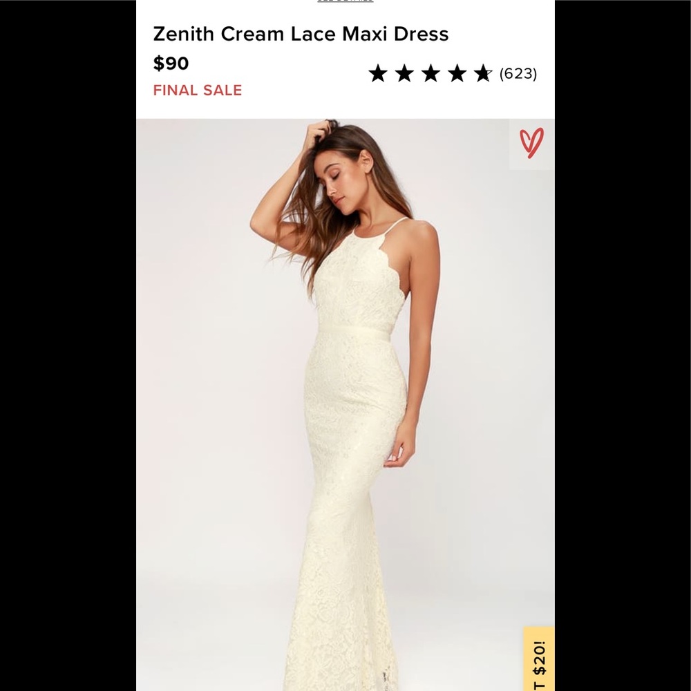 Zenith Cream Lace Maxi Dress